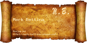 Merk Bettina névjegykártya